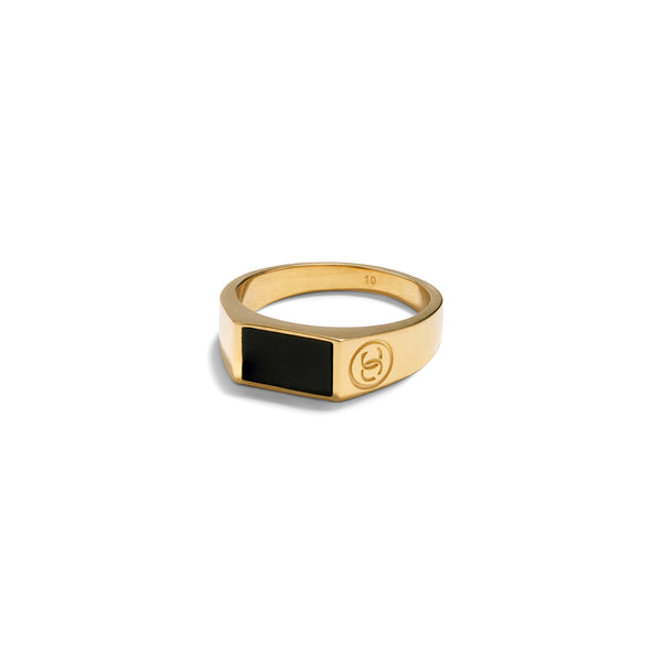 Classic Onyx Ring (Gold)