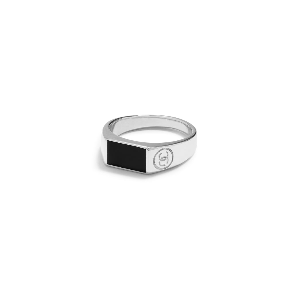 Classic Onyx Ring (Silver) – Off Code Company