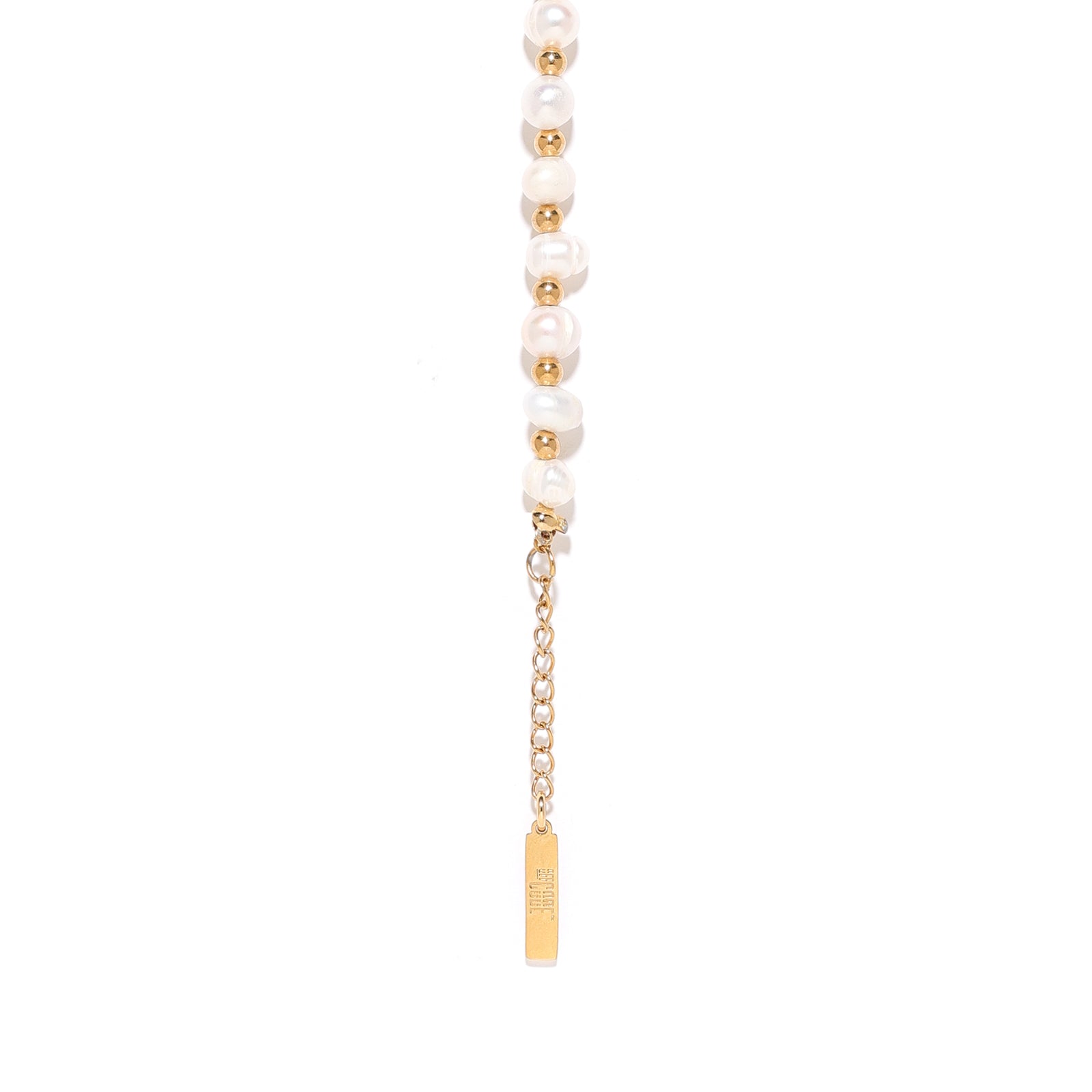 Gold Beaded Pearl Necklace – Off Code Company