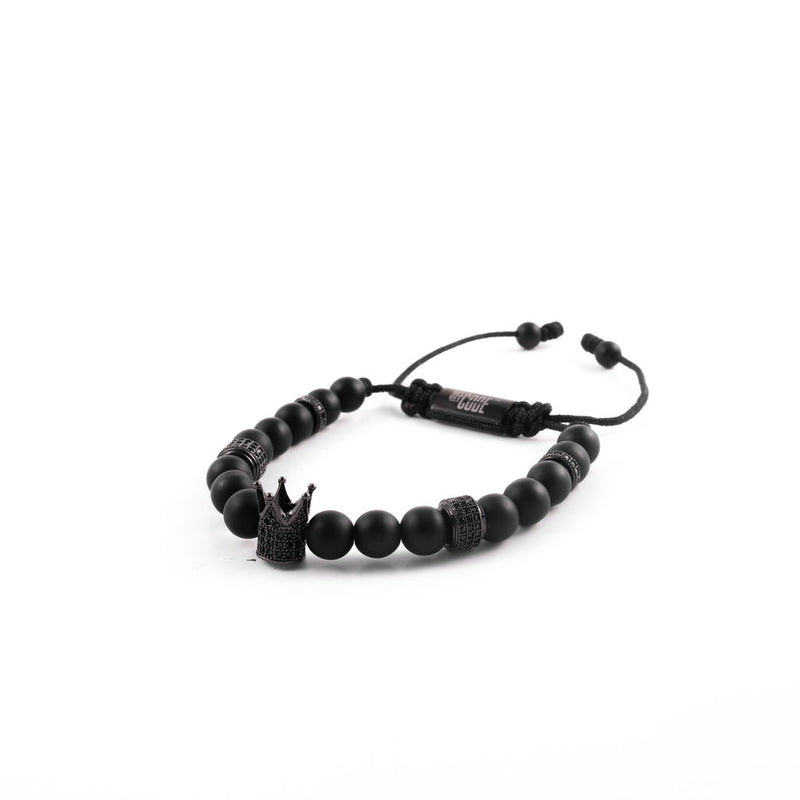 Matte Black X Crown Bracelet